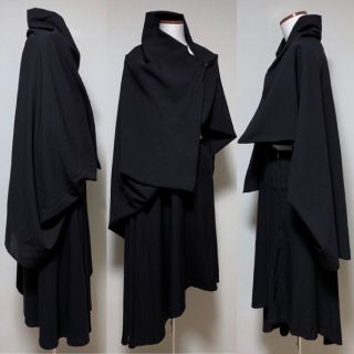 ヨウジヤマモト(Yohji Yamamoto)のヨウジヤマモト YOHJI YAMAMOTO 吊りスカート＋ポンチョ セット(ロングワンピース/マキシワンピース)