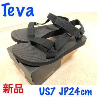 テバ(Teva)の新品 テバ サンダル teva 24cm 黒(サンダル)