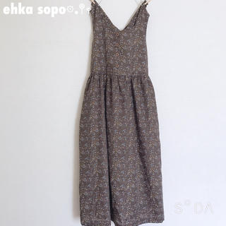 エヘカソポ(ehka sopo)の【SALE】﻿ehka sopo 花柄ジャンスカ(ひざ丈ワンピース)