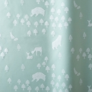 ウニコ(unico)の水色 unico カーテン 遮光 180cm×130cmの2枚組 セルフカット(カーテン)