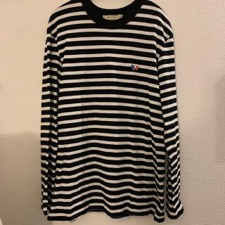 メゾンキツネ(MAISON KITSUNE')のお値下げ メゾンキツネ ボーダー トップス 裾部分ほつれあり(Tシャツ/カットソー(七分/長袖))