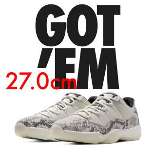 ナイキ(NIKE)のAIR JORDAN 11 LOW SNAKESKIN LIGHT BONE(スニーカー)