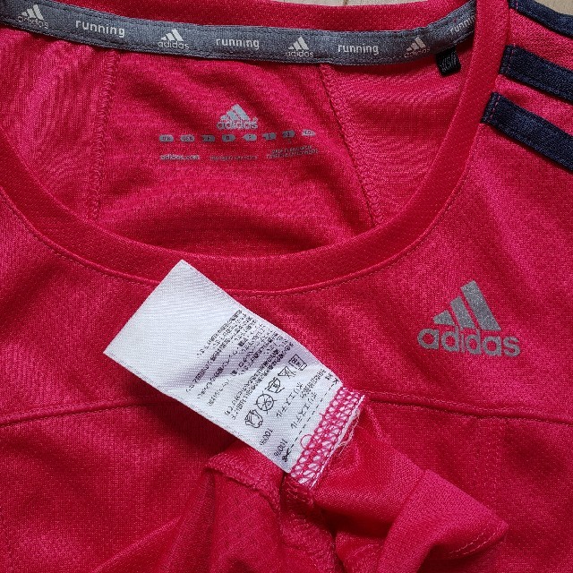 adidas(アディダス)のadidas　半袖Tシャツ ピンク　Sサイズ スポーツ/アウトドアのスポーツ/アウトドア その他(その他)の商品写真