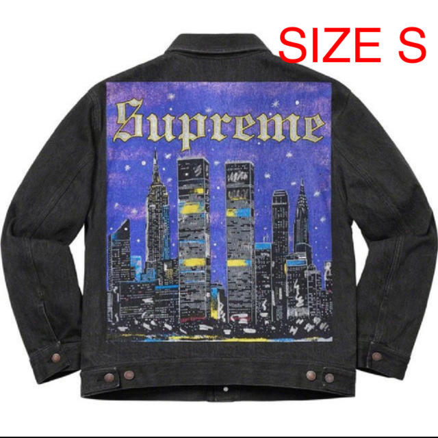 BLUEサイズsupreme  New York Painted Trucker Jacket