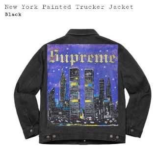 シュプリーム(Supreme)のSupreme☆New York Painted Trucker Jacket(Gジャン/デニムジャケット)