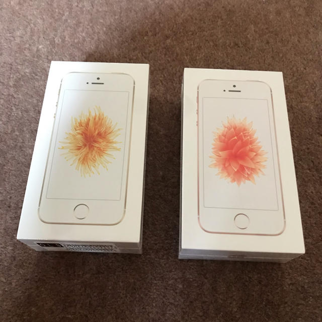 新発売 - Apple iPhone Gold,二個セット Rose Gold, SE スマートフォン本体