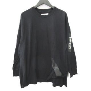 ファセッタズム(FACETASM)のテープロングTシャツ カットソー トップス 黒 ブラック サイズ2(Tシャツ/カットソー(七分/長袖))