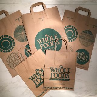 ディーンアンドデルーカ(DEAN & DELUCA)のWHOLE FOODS MARKET      ホールフーズ 紙袋  5枚(ショップ袋)