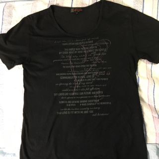 エムケーミッシェルクラン(MK MICHEL KLEIN)の値下げ交渉応じます！ MICHEL KLEIN 黒プリントTシャツ(Tシャツ/カットソー(半袖/袖なし))