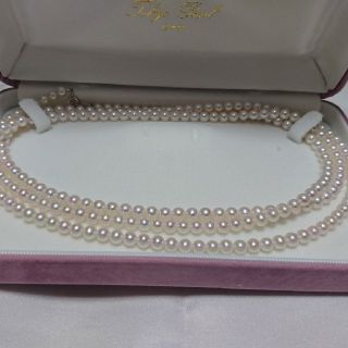 ミキモト(MIKIMOTO)の淡水パール ロングネックレス 5.0〜5.5mm 120cm （3本ロング）(ネックレス)