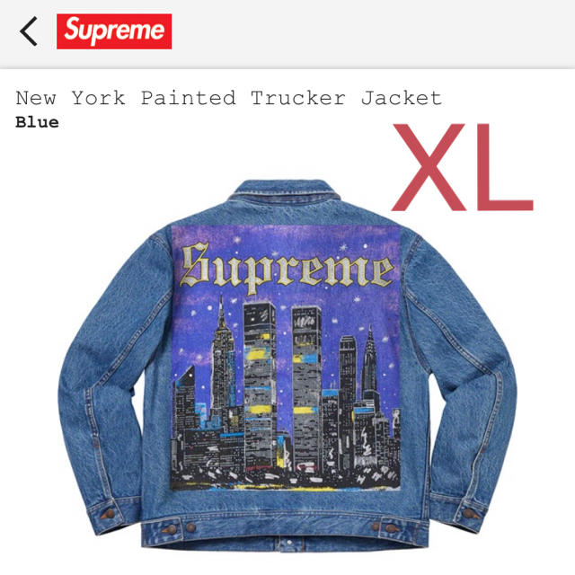 supreme new york painted trucker jacket