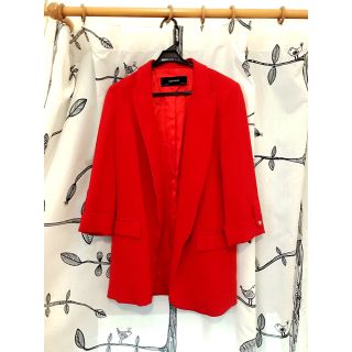 ザラ(ZARA)の【ザラ新品】レッドジャケット【ZARA】(テーラードジャケット)