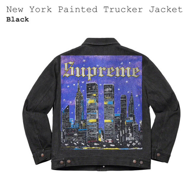 Gジャン/デニムジャケットSupreme New York jacket black  Sサイズ