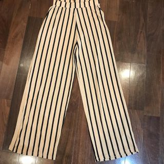 ザラ(ZARA)の新品 ZARAストライプ ワイドパンツ(カジュアルパンツ)