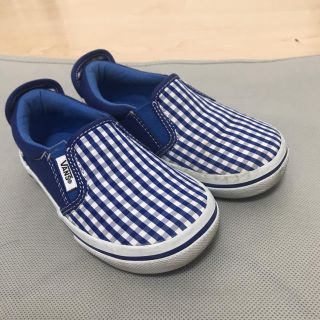 ヴァンズ(VANS)のfiore様専用♡バンズ スリッポン ブルーチェック 17cm(スリッポン)