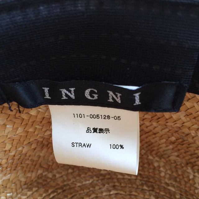 INGNI(イング)のINGNI ハット レディースの帽子(麦わら帽子/ストローハット)の商品写真