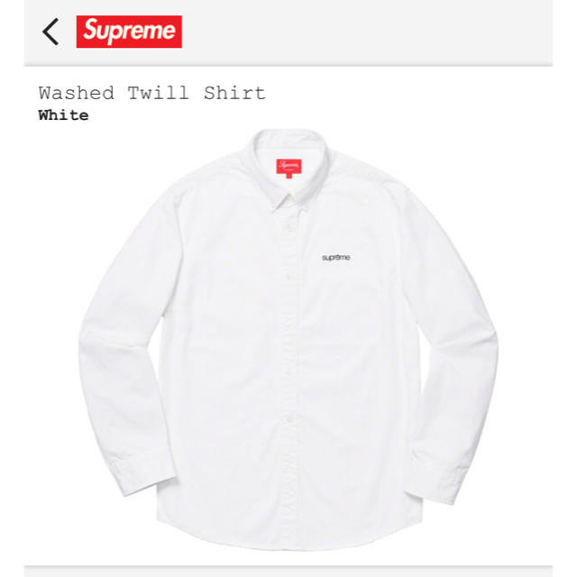 Supreme Washed Twill Shirt Lサイズ