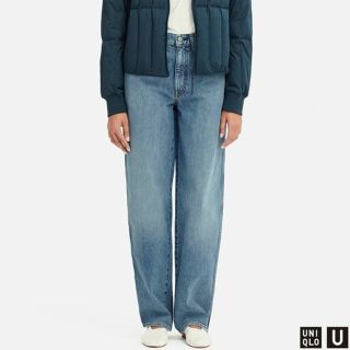 ユニクロ(UNIQLO)のハイライズワイドストレートジーンズ サイズ25 カラー 62BLUE(デニム/ジーンズ)