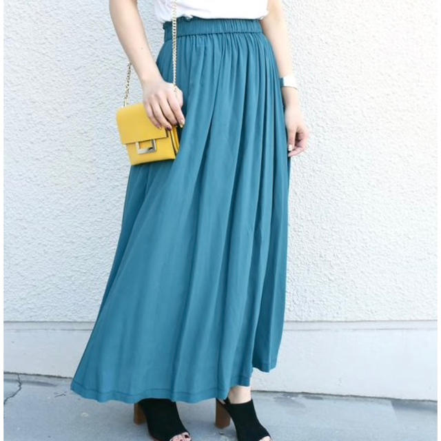 Khaju:リラックスマキシスカート◇限定色グリーン◇ - ロングスカート