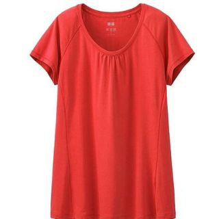 ユニクロ(UNIQLO)のUNIQLO エアリズム ギャザークルーネックTシャツ S 2枚(Tシャツ(半袖/袖なし))