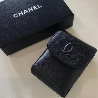 シャネル(CHANEL)のシャネル キャビアスキン シガレットケース     A-102(ポーチ)