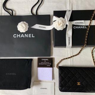 本物未使用品 CHANEL チェーンウォレット キャビアスキン ...