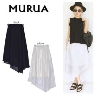 ムルーア(MURUA)のMURUA❤️ホワイト スカート(ロングスカート)