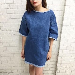 マウジー(moussy)のmoussy デニムワンピ(ミニワンピース)