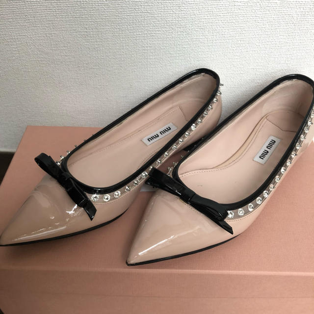 miumiu フラットシューズ 35 キラキラ