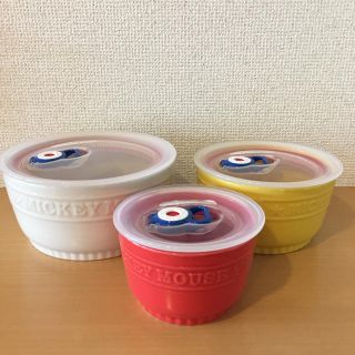 ミッキーマウス(ミッキーマウス)のミッキー   レンジパック 3点セット(M)  (食器)