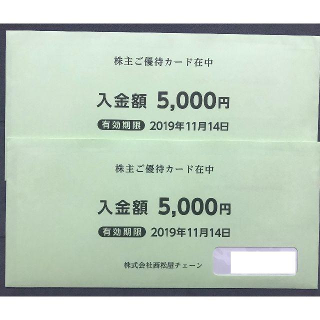 送料込 西松屋チェーン株主優待カード10,00円分（5000円×2枚）