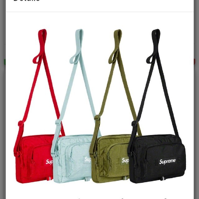 19SS Supreme shoulder Bag 
redショルダーバッグ