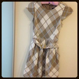 バーバリー(BURBERRY)の♡バーバリーベルト付チェックワンピース♡(ミニワンピース)