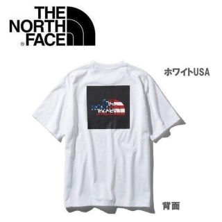 ザノースフェイス(THE NORTH FACE)のノースフェイス ナショナルフラッグ スクエアロゴＴシャツ ホワイトUSA M(その他)