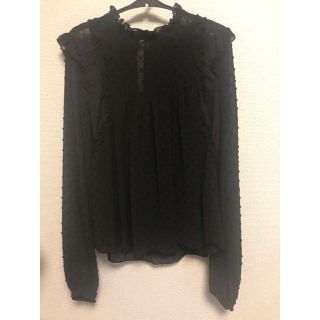 ザラ(ZARA)のザラ 黒ドットブラウス(シャツ/ブラウス(長袖/七分))