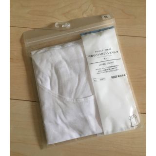 ムジルシリョウヒン(MUJI (無印良品))の無印良品 汗取りパッド付きフレンチスリーブ 白 Ｓ(Tシャツ(半袖/袖なし))