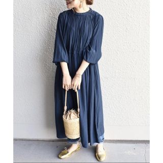 シップス(SHIPS)のships♡ カッセンギャザーワンピース   新品未使用(ロングワンピース/マキシワンピース)