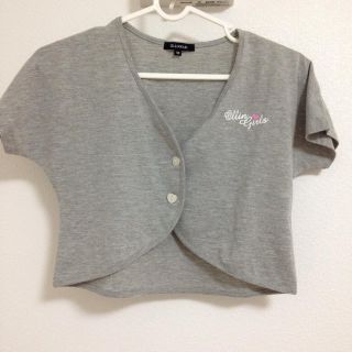 オリンカリ(OLLINKARI)のグレーボレロ風半袖 未着用(Tシャツ/カットソー)