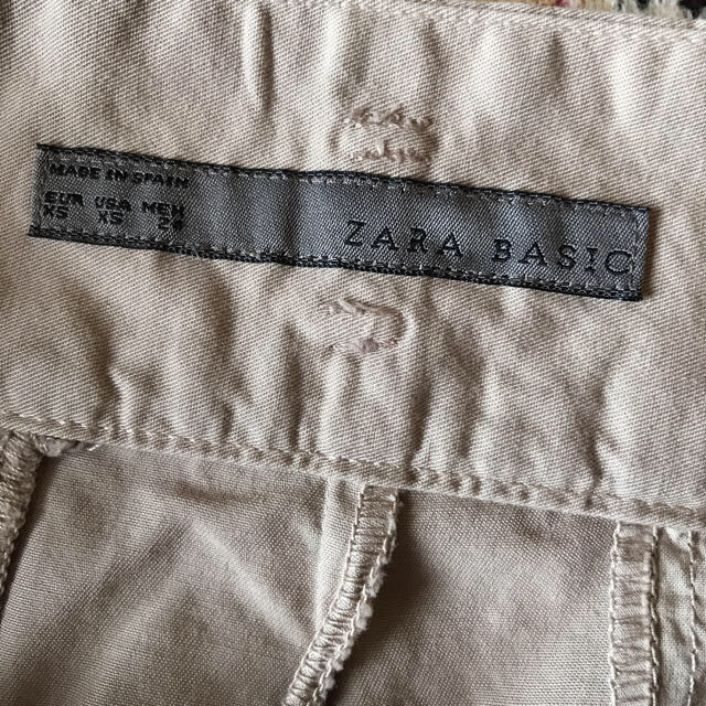 ZARA(ザラ)のザラコットンパンツ ZARA  ベージュ レディースのパンツ(カジュアルパンツ)の商品写真
