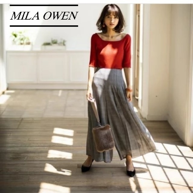 Mila Owen(ミラオーウェン)のれこ様専用　mila owen スカート風ワイドフレアパンツ
 レディースのパンツ(カジュアルパンツ)の商品写真