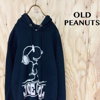 ピーナッツ(PEANUTS)のOLD PEANUTS スヌーピー 両面 染込みプリント  パーカー BK(パーカー)