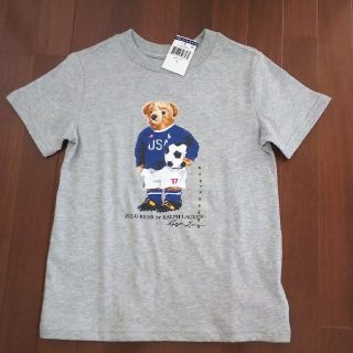 ラルフローレン(Ralph Lauren)の新品 ラルフローレン Tシャツ 半袖 シャツ グレー ベア サッカー 120(Tシャツ/カットソー)