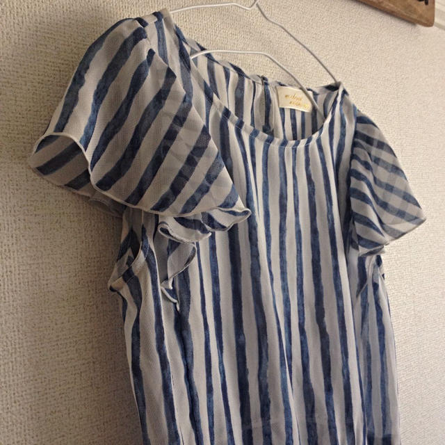 w closet(ダブルクローゼット)のw closet .. ストライプ レディースのトップス(シャツ/ブラウス(半袖/袖なし))の商品写真