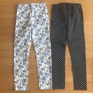 ジーユー(GU)の花柄、ドット スキニー、ノースリーブ☆140(パンツ/スパッツ)