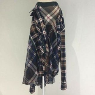 サカイ(sacai)のsacai＊ネルシャツ型スカート(ロングスカート)