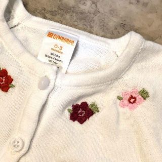 ジンボリー(GYMBOREE)の【美品】ベビー服　カーディガン　GYMBOREE　サイズ：0-3M(カーディガン/ボレロ)