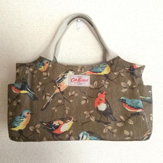 キャスキッドソン(Cath Kidston)のキャスキッドソン トートバッグ バード 小鳥柄 ベージュ 美品(トートバッグ)