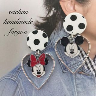 ドット×シルバー♡フープ×ミキミニ チタンピアスorイヤリング(ピアス)