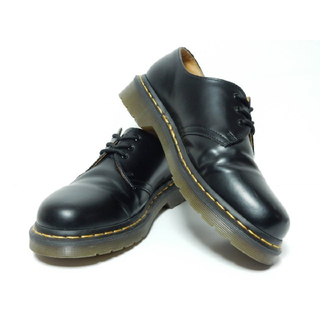 Dr.Martens(ドクターマーチン)の極上美品！【定価￥22680】ドクターマーチンUK6ブラック3ホール黒 メンズの靴/シューズ(ブーツ)の商品写真