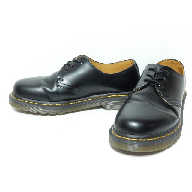 Dr.Martens(ドクターマーチン)の極上美品！【定価￥22680】ドクターマーチンUK6ブラック3ホール黒 メンズの靴/シューズ(ブーツ)の商品写真